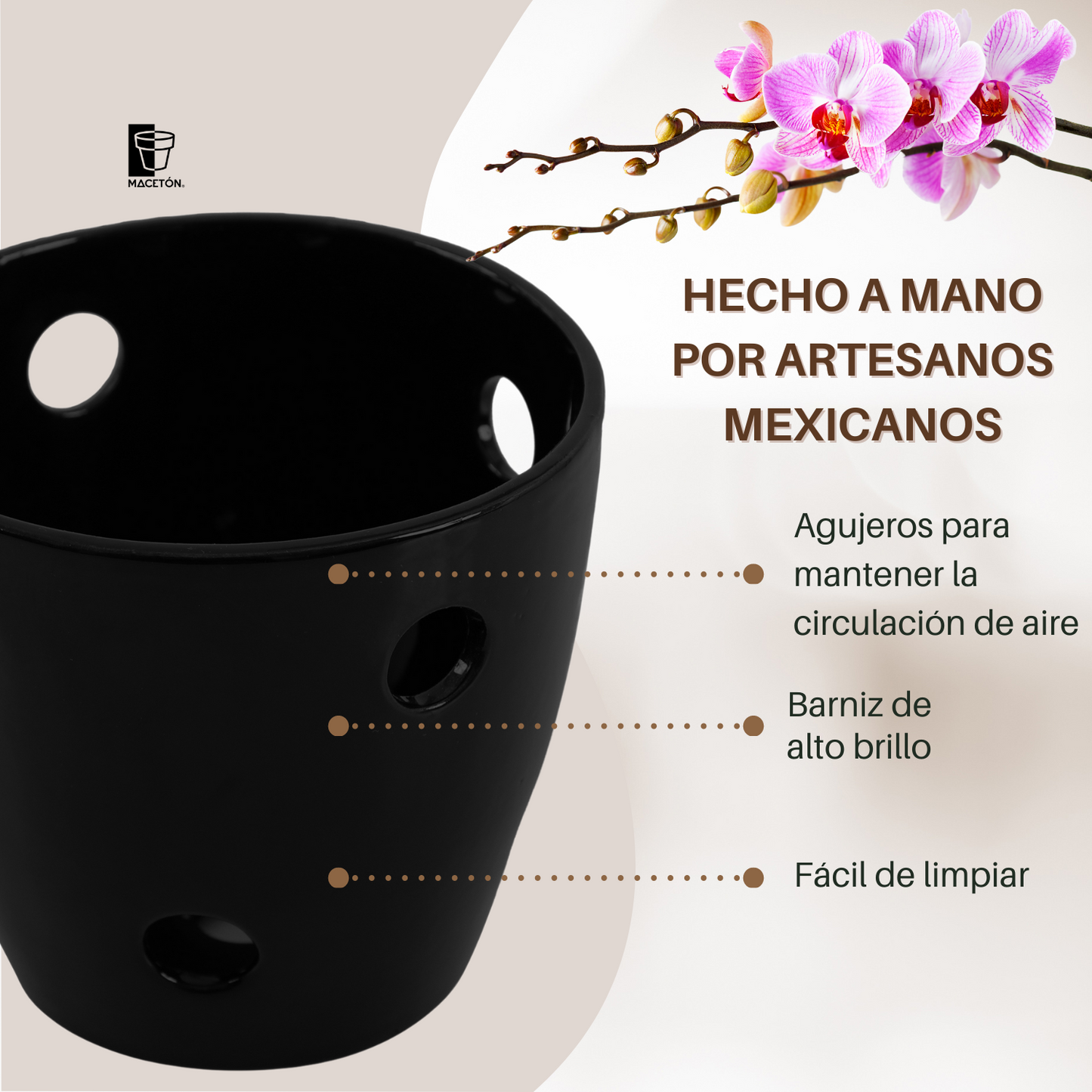 Cono Mediano Calado Negro