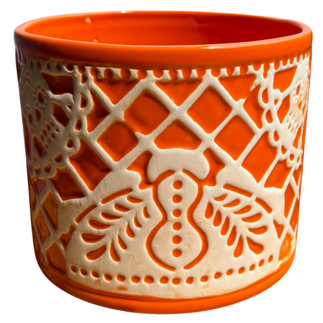 Papel Picado Naranja Día de Muertos