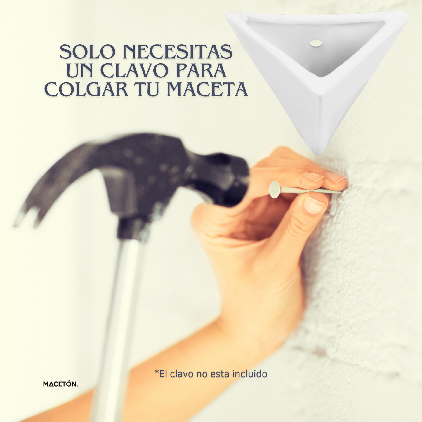 Par de Macetas Colgantes Blanco