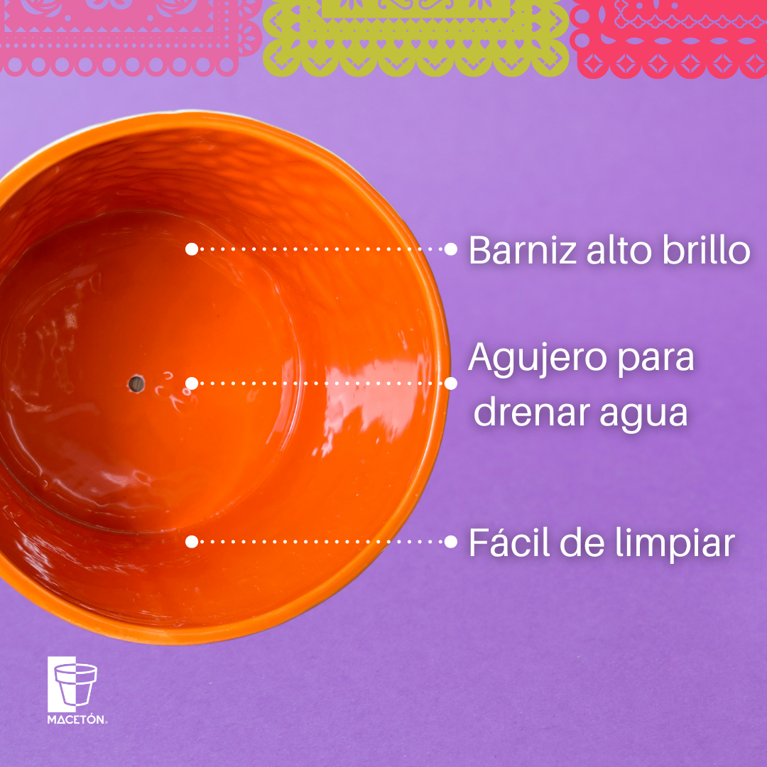 Papel Picado Naranja Día de Muertos