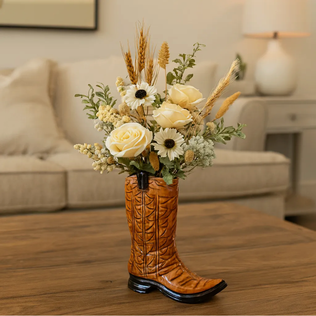 Paquete 12 Florero Bota Vaquera