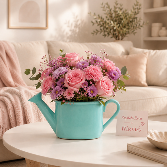 Regadera ovalada de cerámica brillante estilo vintage para arreglos florales elegantes