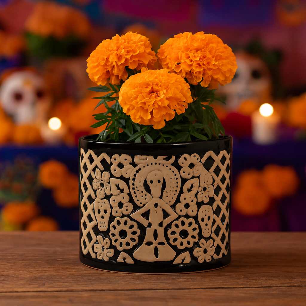 Papel Picado Negro Día de Muertos