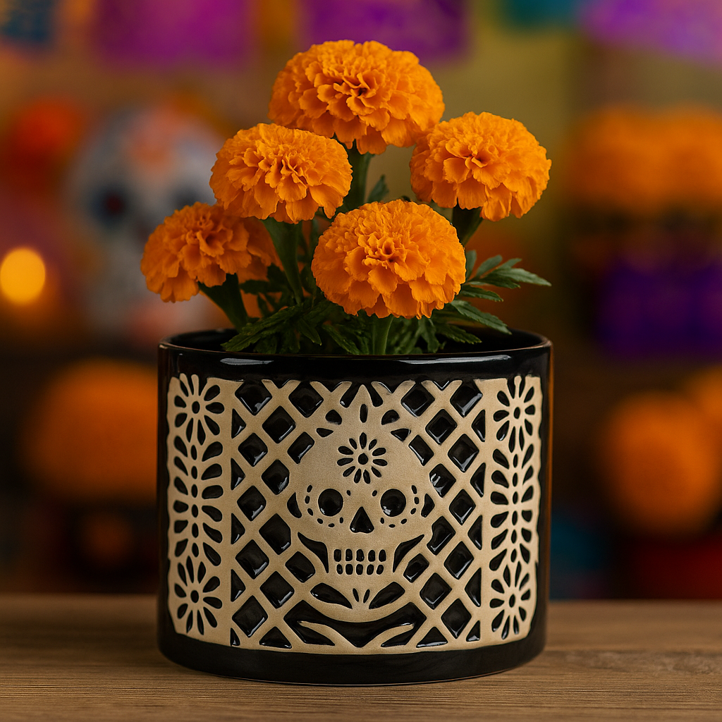 Papel Picado Negro Día de Muertos