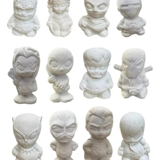 20 Alcancias de Ceramica Para Pintar Heroes y Princesas