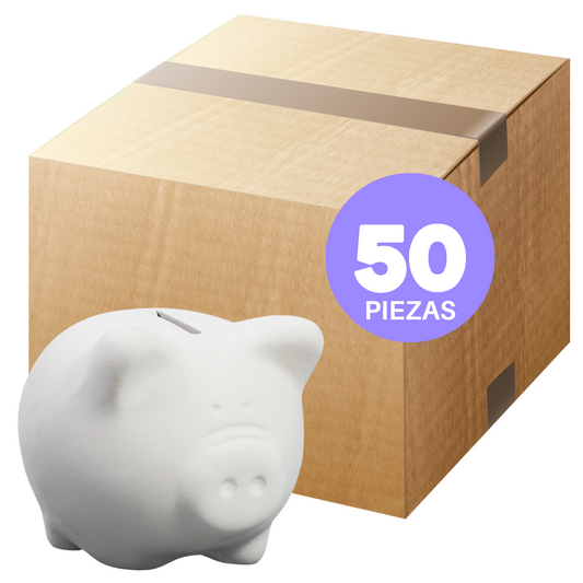 50 Alcancías De Marranito De Ceramica Para Pintar Mayoreo