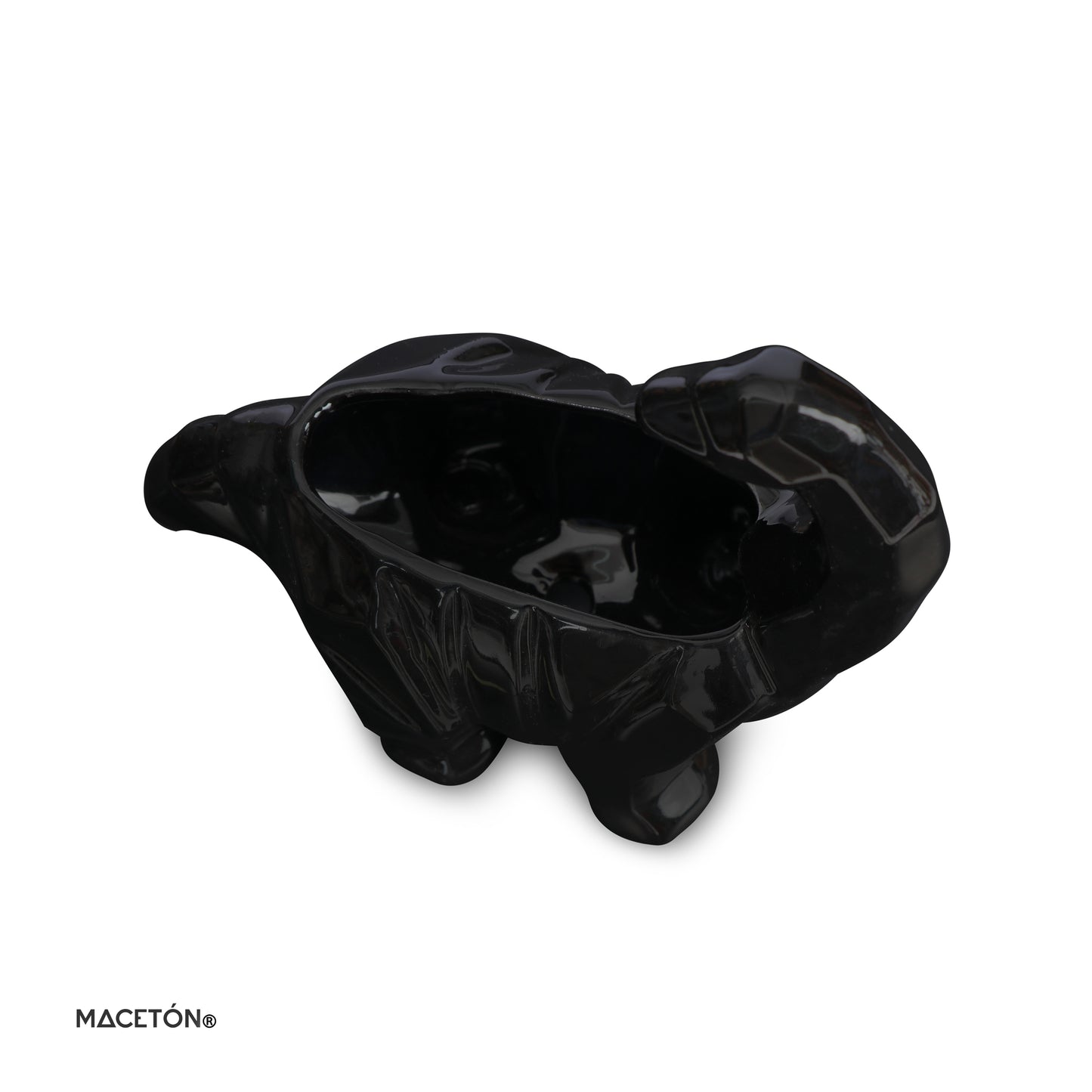 Maceta Dinosaurio Cuello Largo Geométrico - maceton.com.mx