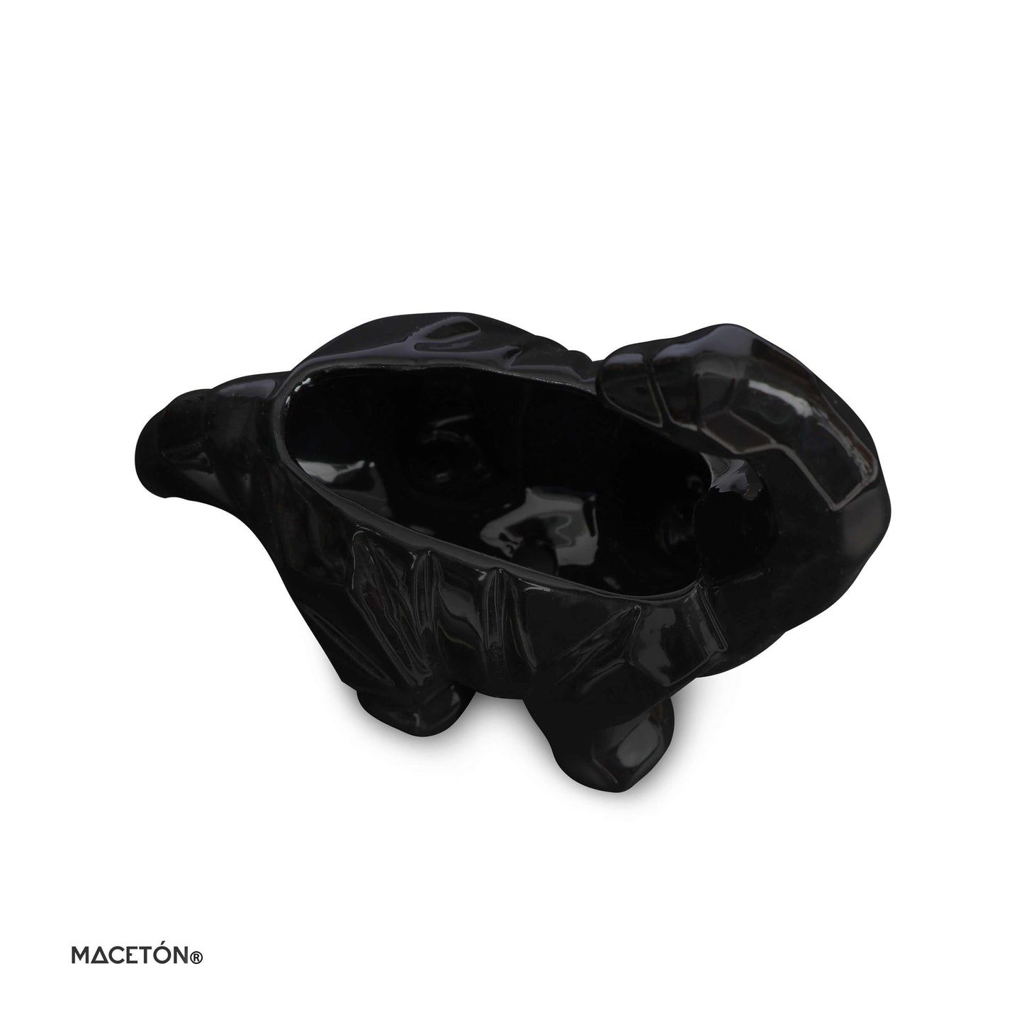 Maceta Dinosaurio Cuello Largo Geométrico - maceton.com.mx