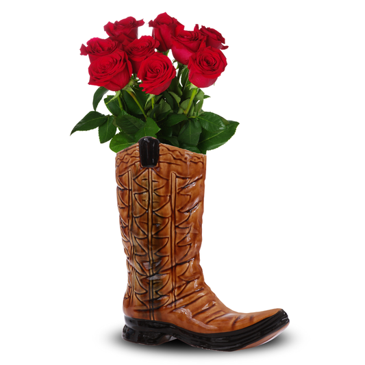 Paquete 12 Florero Bota Vaquera