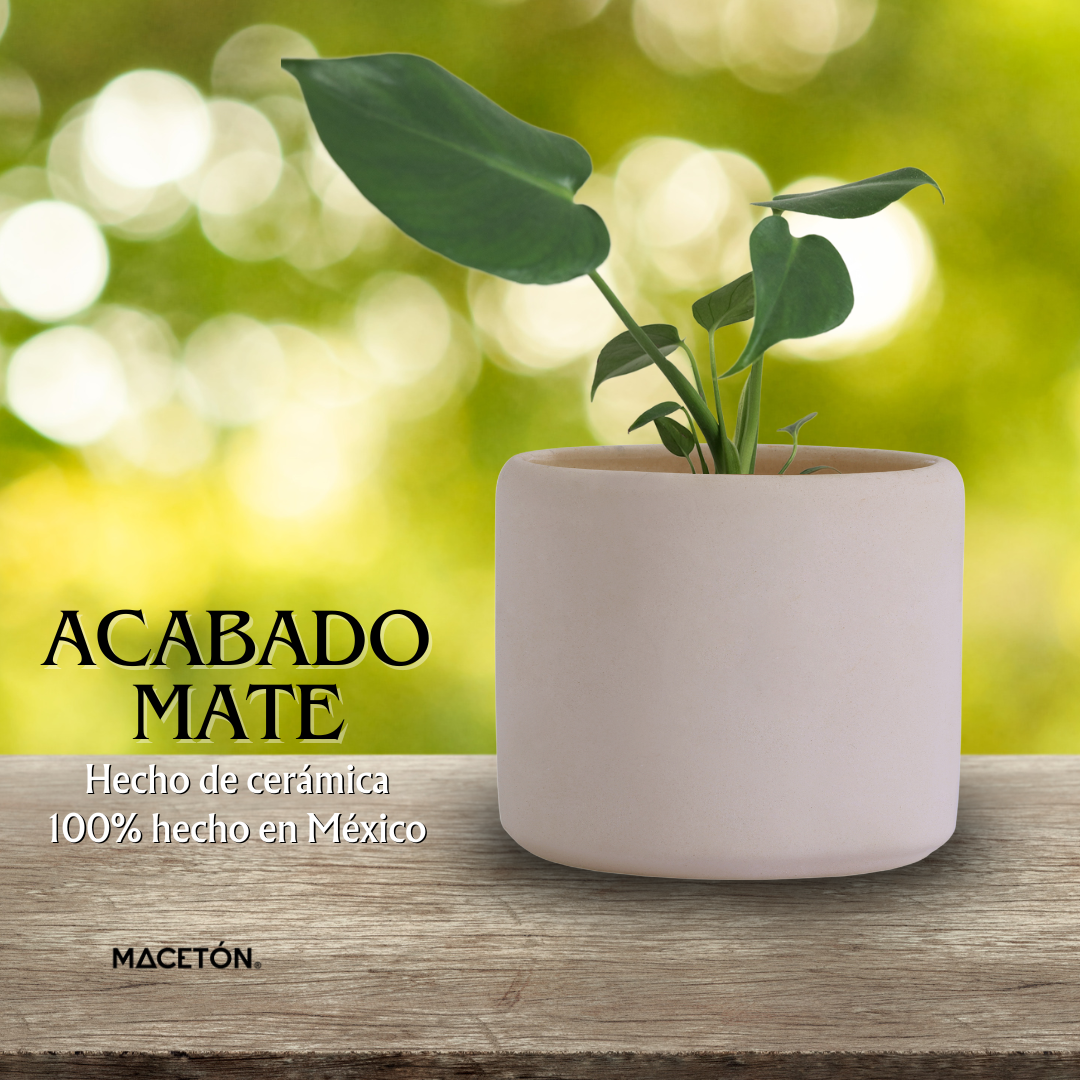Paquete 18 Macetas De Ceramica Sin Pintar Cilindro Mediano