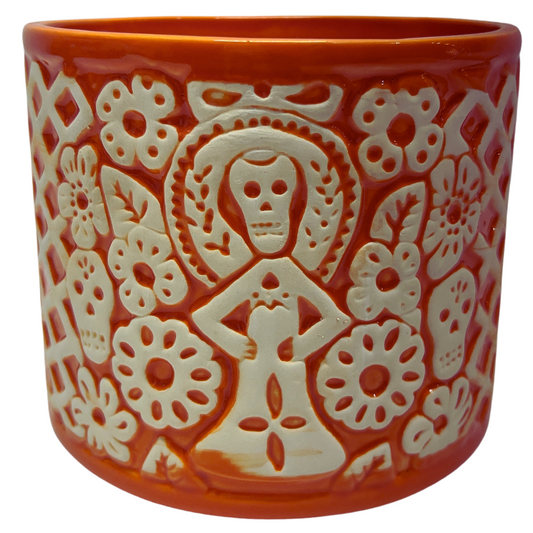 Papel Picado Naranja Día de Muertos