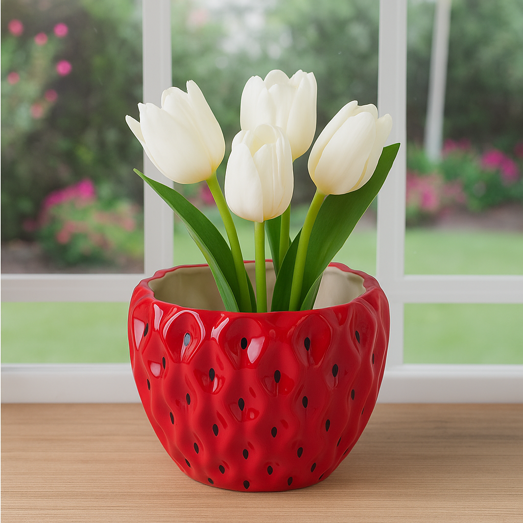 Maceta Greca Fresa #1 Roja