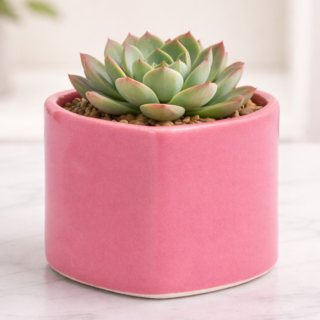 Paquete 10 Suculenta Corazón Rosa