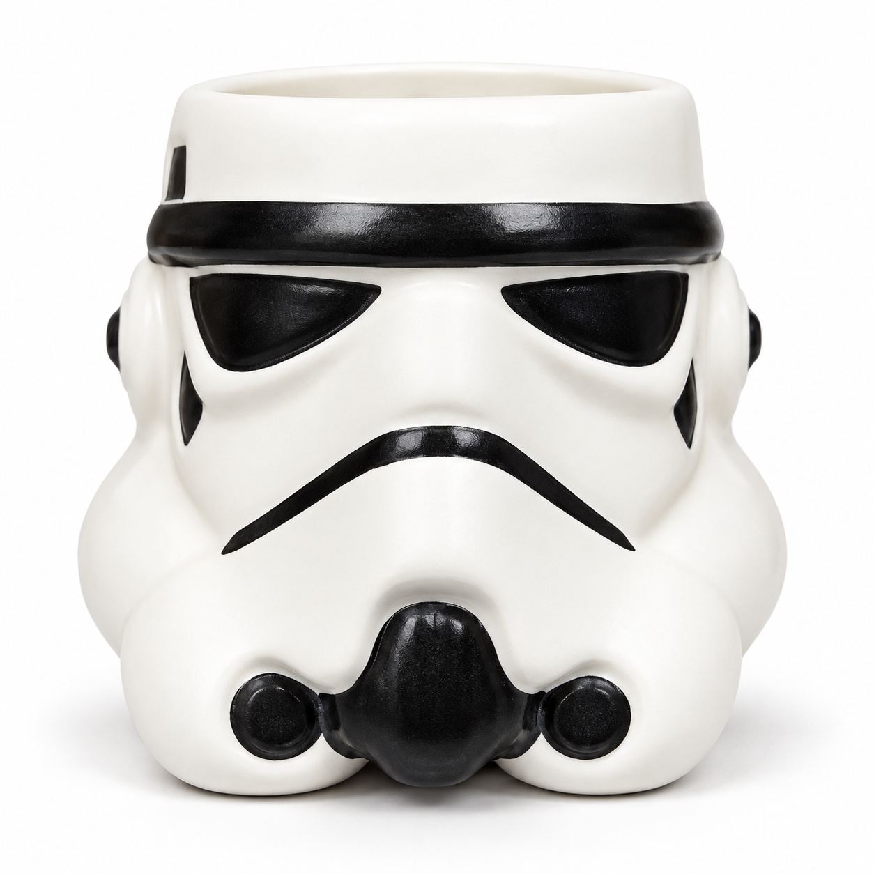 Maceta Ceramica Storm Trooper Esmalte Blanco