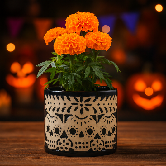 Papel Picado Negro Día de Muertos