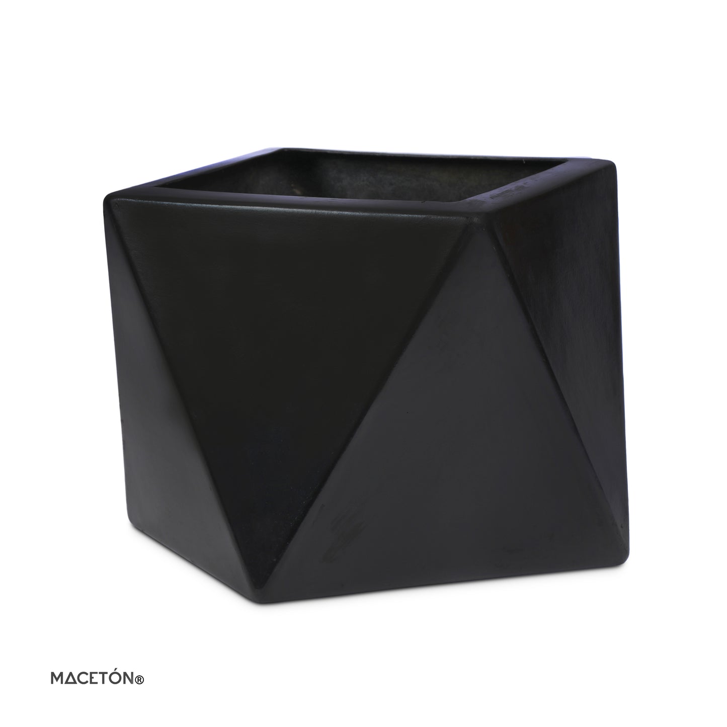 Cubo Prismatico Fibra de Vidrio Negro 25x25cm