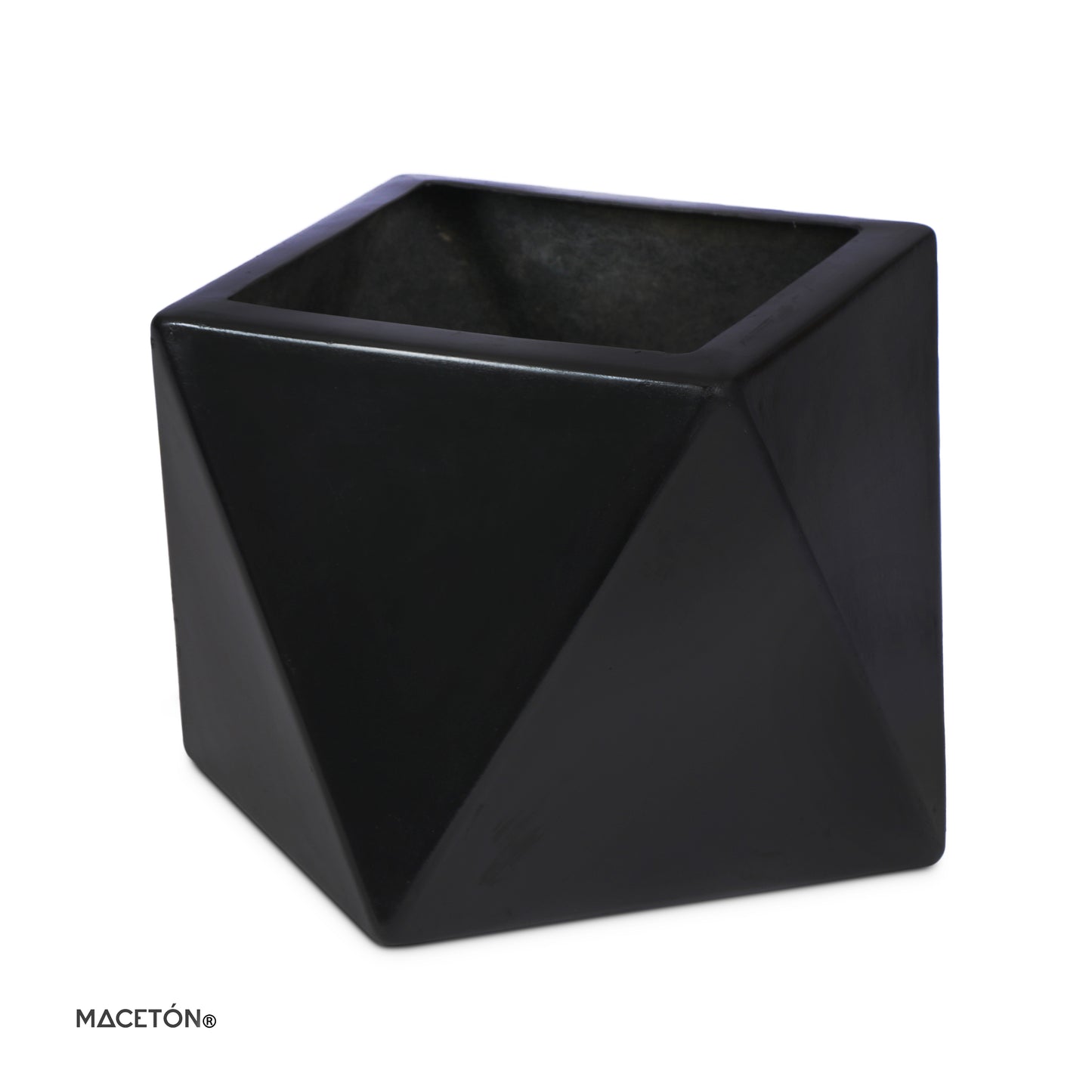 Cubo Prismatico Fibra de Vidrio Negro 35x35cm