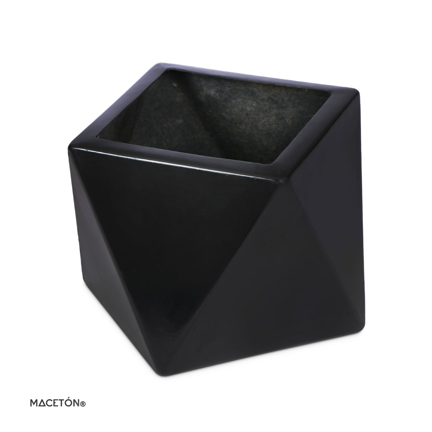 Cubo Prismatico Fibra de Vidrio Negro 35x35cm