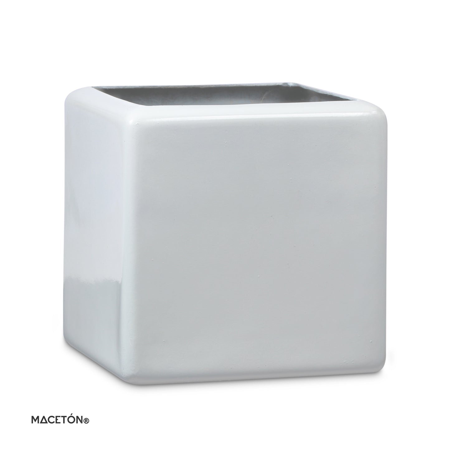 Cubo Fibra de Vidrio Blanco 25x25cm