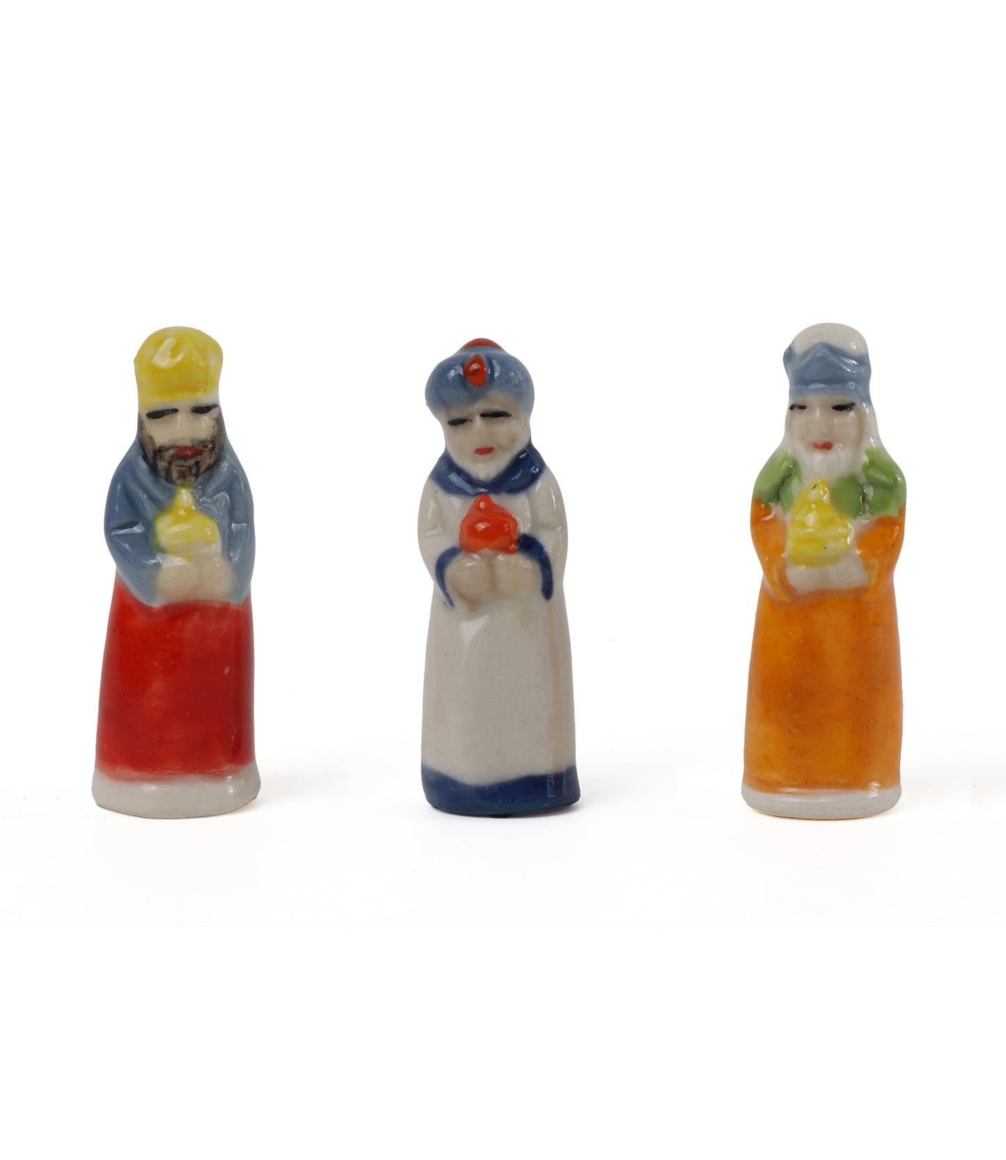 Paquete 25 Sets 3 Reyes Magos Miniatura Porcelana