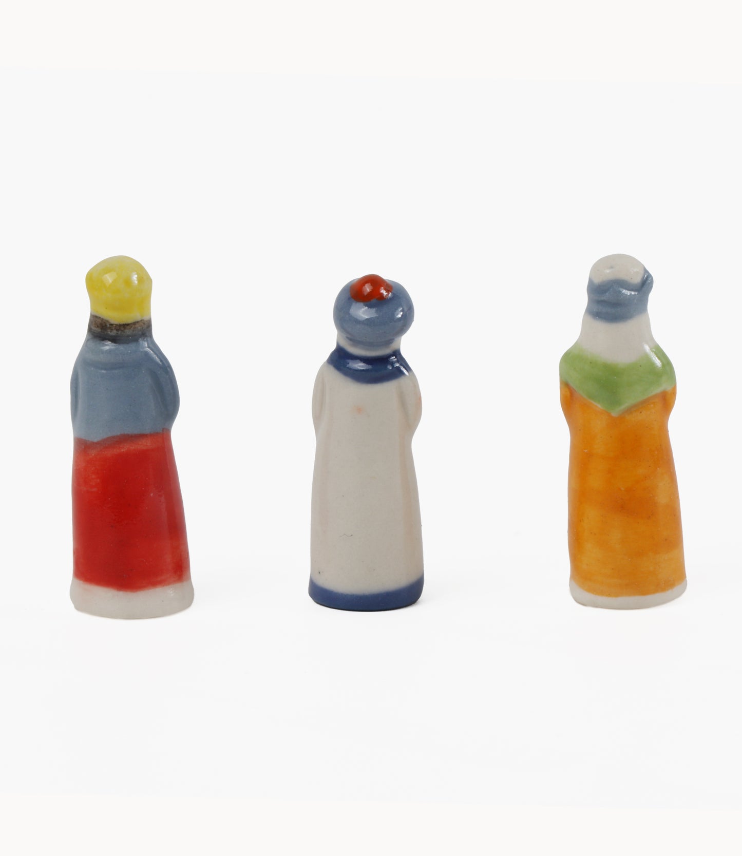 Paquete 25 Sets 3 Reyes Magos Miniatura Porcelana