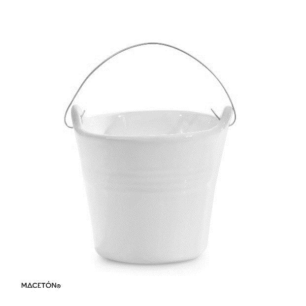 Cubeta Esmalte Blanco #1 - maceton.com.mx