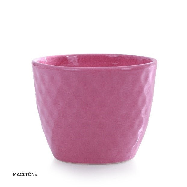 Maceta Rombos Esmalte Rosa #1 - maceton.com.mx